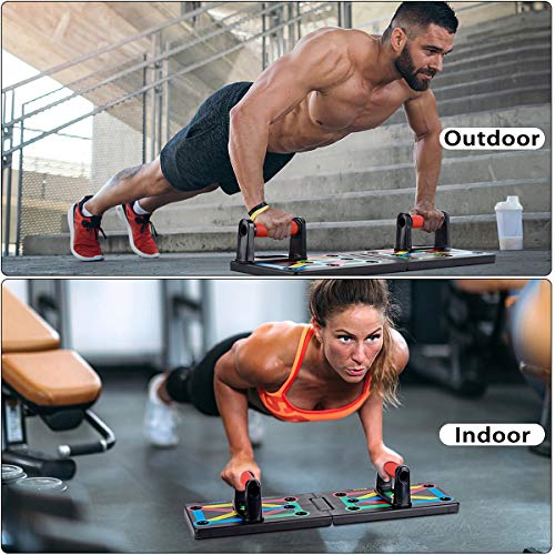 JoyCube Tabla de Flexiones Plegable 12 en 1 Push up Rack Board Sistema Portátil, con código de Colores, Multifuncional Músculo Entrenamiento de Fuerza del Brazo para Ejercicio en casa y Fitness JoyCube Tabla de Flexiones Plegable 12 en 1 Push up Rack Board Sistema Portátil, con código de Colores, Multifuncional Músculo Entrenamiento de Fuerza del Brazo para Ejercicio en casa y Fitness