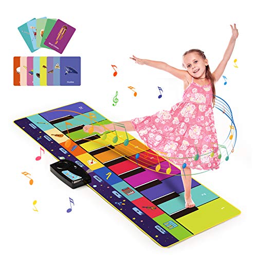 Joyjoz Alfombra Musical de Piano con 100+ Sonidos, Alfombra de Baile 4 Modos, Alfombra de Teclado para Niños Instrumentos Juguetes Musicales para Niños Niñas (110*36CM) Joyjoz Alfombra Musical de Piano con 100+ Sonidos, Alfombra de Baile 4 Modos, Alfombra de Teclado para Niños Instrumentos Juguetes Musicales para Niños Niñas (110*36CM)