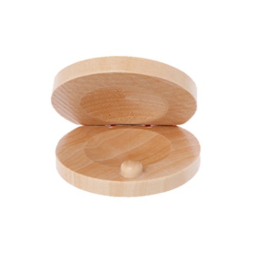 JOYKK Madera Castañuelas Percusión de Madera Flamenco Instrumento Musical Niños Juguetes para niños - Color de Madera JOYKK Madera Castañuelas Percusión de Madera Flamenco Instrumento Musical Niños Juguetes para niños - Color de Madera