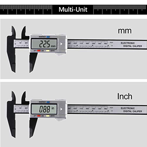 joylink Digital Vernier Calibre, Calibre Vernier Calibre Exterior Diámetro Interior Profundidad Electrónico Digital con Pantalla LCD Pie de Rey Digital Auto Off Inch/MM de 0-150mm joylink Digital Vernier Calibre, Calibre Vernier Calibre Exterior Diámetro Interior Profundidad Electrónico Digital con Pantalla LCD Pie de Rey Digital Auto Off Inch/MM de 0-150mm