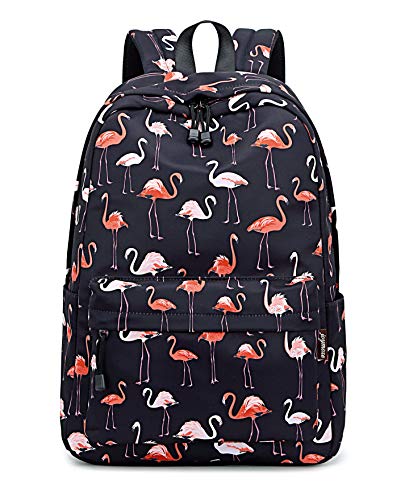 Joymoze Bolsa para Libros Escolar Linda para Niña Mochila para Portátil Casual para Mujeres Flamenco