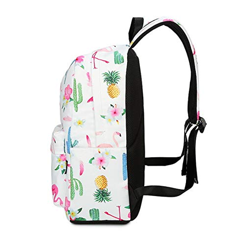 Joymoze Bonita Mochila Escolar Impermeable para Niños y Niñas - Cartera Ligera de Estampado Elegante Flamenco