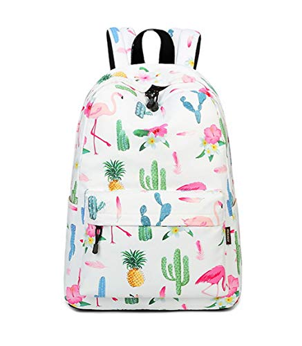 Joymoze Bonita Mochila Escolar Impermeable para Niños y Niñas - Cartera Ligera de Estampado Elegante Flamenco