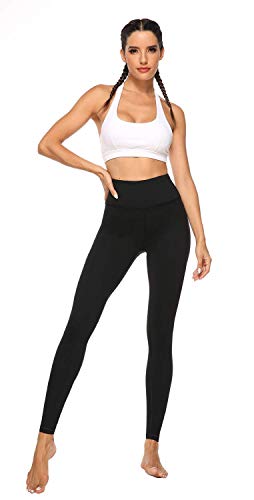 JOYSPELS Pantalones deportivos para mujer con diseño de melocotón, leggings deportivos largos para yoga Negro
 40