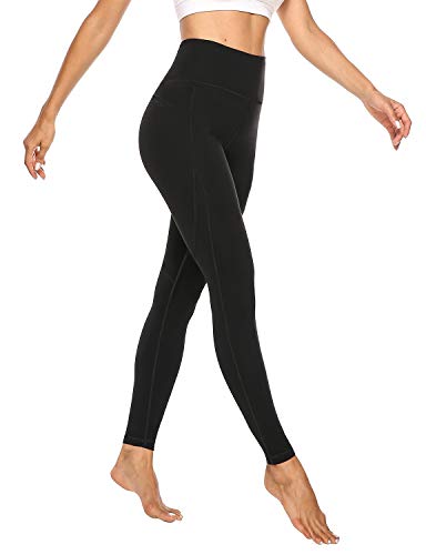 JOYSPELS Pantalones deportivos para mujer con diseño de melocotón, leggings deportivos largos para yoga Negro
 40