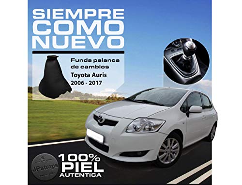 JPstraps - Funda Palanca de Cambios 100% Piel Color Negro TOYOTAAURIS (2006-2017)