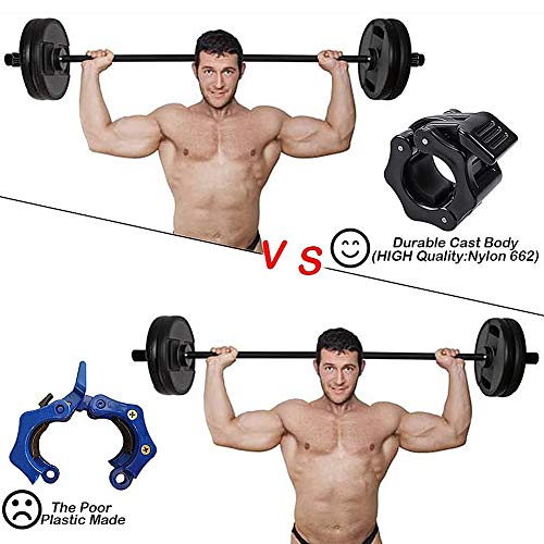 JPYH Hebilla para Mancuernas, Clip para Mancuernas 28 mm, Hebilla para Mancuernas, Adecuada para Levantamiento de Pesas,Powerlifting para Entrenamiento Profesional，2 PCS, Negro