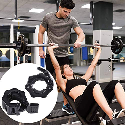 JPYH Hebilla para Mancuernas, Clip para Mancuernas 28 mm, Hebilla para Mancuernas, Adecuada para Levantamiento de Pesas,Powerlifting para Entrenamiento Profesional，2 PCS, Negro