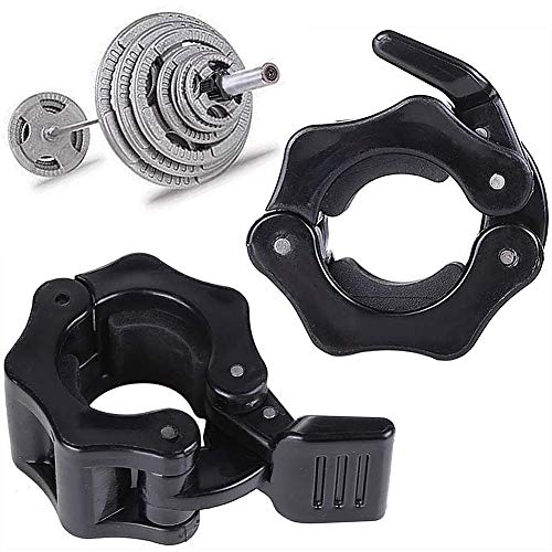 JPYH Hebilla para Mancuernas, Clip para Mancuernas 28 mm, Hebilla para Mancuernas, Adecuada para Levantamiento de Pesas,Powerlifting para Entrenamiento Profesional，2 PCS, Negro