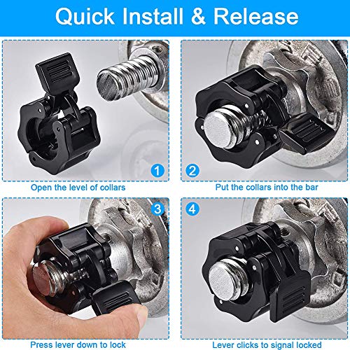 JPYH Hebilla para Mancuernas, Clip para Mancuernas 30 mm, Hebilla para Mancuernas, Adecuada para Levantamiento de Pesas,Powerlifting para Entrenamiento Profesional,2 PCS, Negro JPYH Hebilla para Mancuernas, Clip para Mancuernas 30 mm, Hebilla para Mancuernas, Adecuada para Levantamiento de Pesas,Powerlifting para Entrenamiento Profesional,2 PCS, Negro