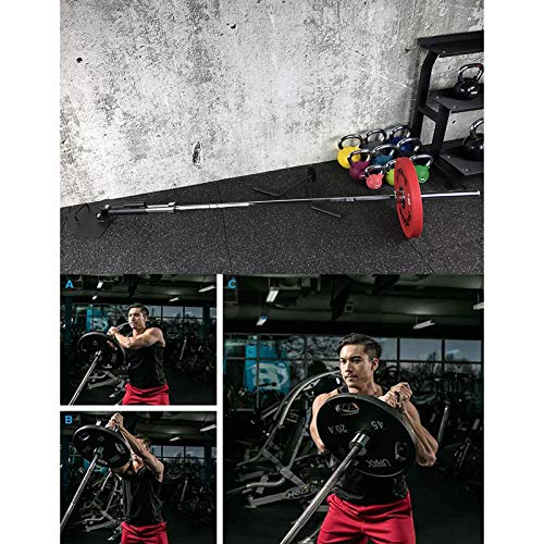 JSQC Inicio Gimnasio Entrenamiento Núcleo Fuerza de Entrenamiento Transporte Recto Grip Barbell Manija giratoria Adjunto, se Adapta a 1 Pulgada estándar y 2 Pulgadas de Barras olímpicas (Negro)