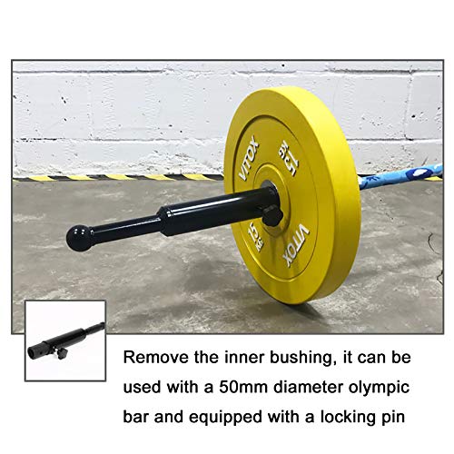 JSQC Inicio Gimnasio Entrenamiento Núcleo Fuerza de Entrenamiento Transporte Recto Grip Barbell Manija giratoria Adjunto, se Adapta a 1 Pulgada estándar y 2 Pulgadas de Barras olímpicas (Negro)