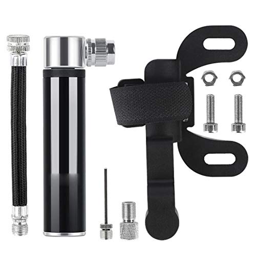 JSTH Bomba para Bicicleta, [120 PSI] Diyife Mini Bomba De Bicicleta [Set Completo, Aguja, Tapas De VáLvulas Y Montura De Marco para Presta Y Schrader