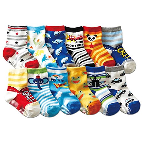 JT-Amigo Pack de 12 Pares de Calcetines para Bebé Niños 1-3 Años