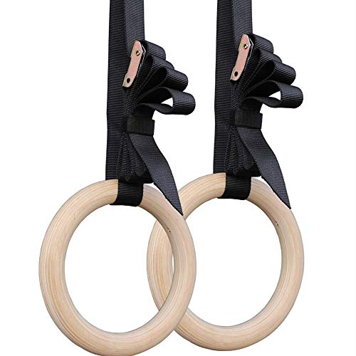 JTDD Anillos De Abedul Anillos De Gimnasia Anillos De Gimnasia, Muy Adecuados para Ejercicio, Fitness En Casa, Fitness, Dominadas E Inclinaciones, Niños Adultos, Hombres Y Mujeres Abedul Ruso 28 mm