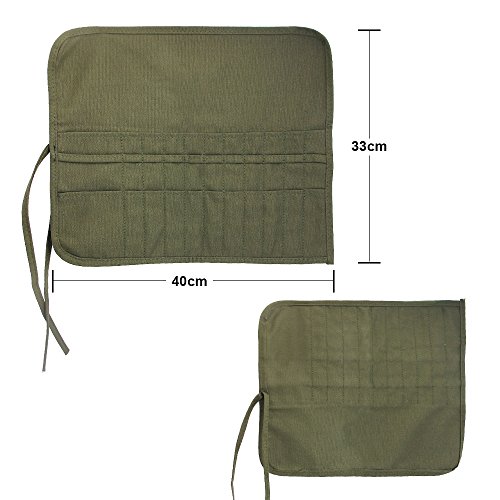JTDEAL Bolsa para pinceles de pintura, 22 ranuras pintura almacenamiento cepillo para acrílico aceite acuarela gouache artista pintura cepillo de rodillo para bolsita de lona(verde) JTDEAL Bolsa para pinceles de pintura, 22 ranuras pintura almacenamiento cepillo para acrílico aceite acuarela gouache artista pintura cepillo de rodillo para bolsita de lona(verde)