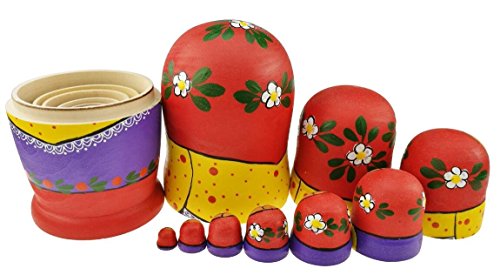 Juego de 10 juguetes de apilamiento de la vida de la granja, muñeca rusa hecha a mano, juguete de madera para decoración de habitación de niños Juego de 10 juguetes de apilamiento de la vida de la granja, muñeca rusa hecha a mano, juguete de madera para decoración de habitación de niños