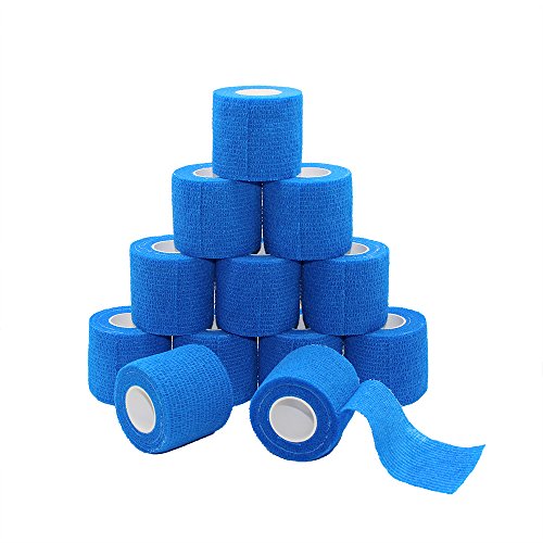 Juego De 12 Cintas Autoadhesivas De 5 Metros, Cinta Cohesiva Autoadhesiva, Vendaje Deportivo Fuerte, Para Muñeca, Tobillo Y Esguinces, Rollos De Vendaje Autoadhesivos, Color Azul Juego De 12 Cintas Autoadhesivas De 5 Metros, Cinta Cohesiva Autoadhesiva, Vendaje Deportivo Fuerte, Para Muñeca, Tobillo Y Esguinces, Rollos De Vendaje Autoadhesivos, Color Azul
