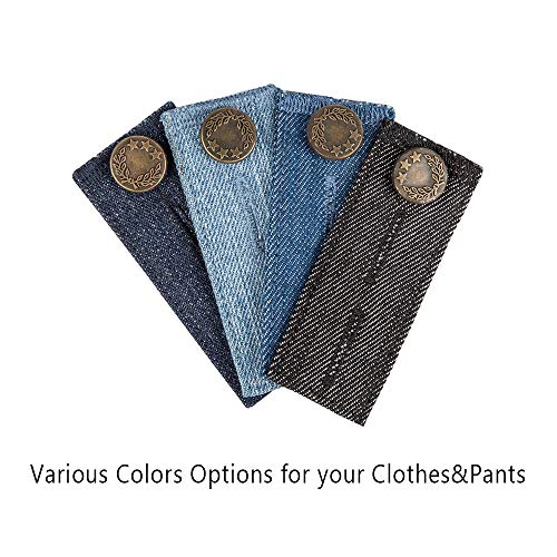 Juego de 14, extensores de cintura elásticos, colores surtidos SourceTon, extensores de botones ajustables fuertes para jeans, pantalones y faldas