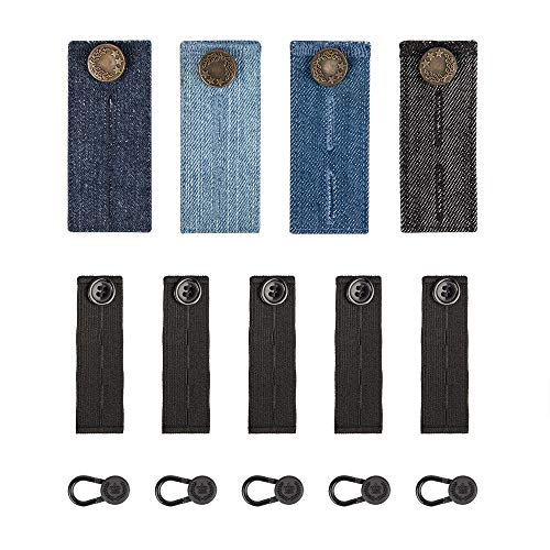 Juego de 14, extensores de cintura elásticos, colores surtidos SourceTon, extensores de botones ajustables fuertes para jeans, pantalones y faldas Juego de 14, extensores de cintura elásticos, colores surtidos SourceTon, extensores de botones ajustables fuertes para jeans, pantalones y faldas