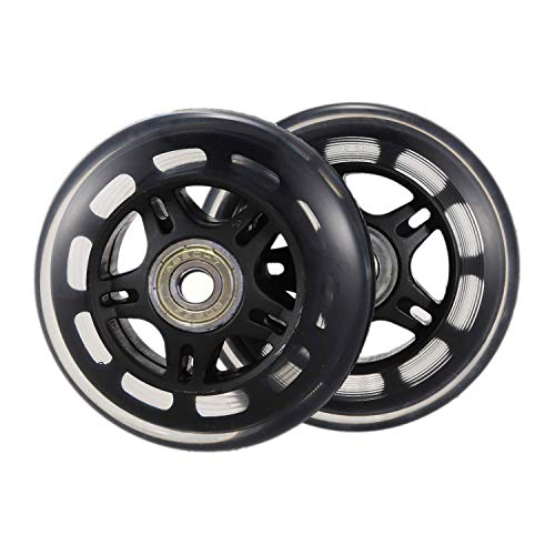 Juego de 2 Ruedas Repuestos para Maletas de Equipaje 70 * 22mm con 35/40mm Ejes, 8mm Rodamientos de Reparación Juego de 2 Ruedas Repuestos para Maletas de Equipaje 70 * 22mm con 35/40mm Ejes, 8mm Rodamientos de Reparación