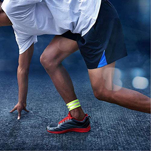 Juego de 4 Bandas Reflectantes Elásticas, Brazalete Reflectantes Alta Visibilidad luz para Ciclismo Caminar Correr Deportes al Aire Libre Corredores nocturnas, Cinta Reflejo de Seguridad Juego de 4 Bandas Reflectantes Elásticas, Brazalete Reflectantes Alta Visibilidad luz para Ciclismo Caminar Correr Deportes al Aire Libre Corredores nocturnas, Cinta Reflejo de Seguridad