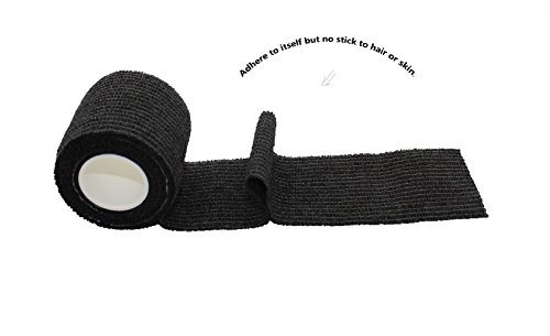 Juego de 6 rollos de cinta autoadhesiva para muñeca, tobillo, esguinces, rodillo de vendaje autoadhesivo, cinta atlética, color negro Juego de 6 rollos de cinta autoadhesiva para muñeca, tobillo, esguinces, rodillo de vendaje autoadhesivo, cinta atlética, color negro