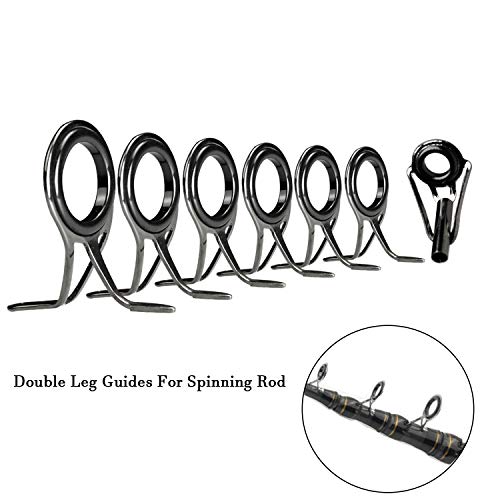 Juego de 7 unidades. GuĆas para caƱas de pesca. Juego de repuesto, kit de reparación de caƱa de pescar. Accesorios de acero y cerĆ”mica. Juego de 7 unidades. GuĆas para caƱas de pesca. Juego de repuesto, kit de reparación de caƱa de pescar. Accesorios de acero y cerĆ”mica.