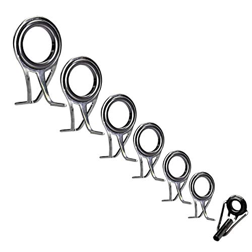 Juego de 7 unidades. GuĆas para caƱas de pesca. Juego de repuesto, kit de reparación de caƱa de pescar. Accesorios de acero y cerĆ”mica. Juego de 7 unidades. GuĆas para caƱas de pesca. Juego de repuesto, kit de reparación de caƱa de pescar. Accesorios de acero y cerĆ”mica.
