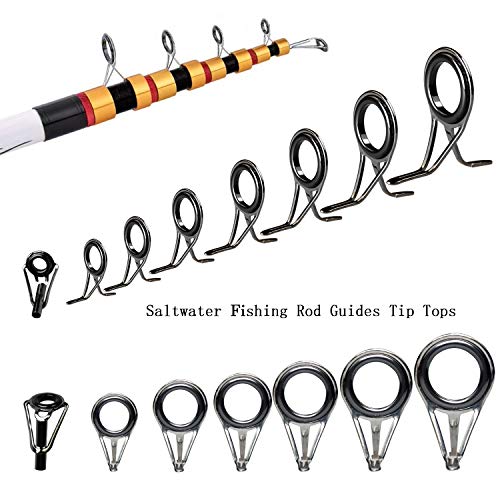Juego de 7 unidades. GuĆas para caƱas de pesca. Juego de repuesto, kit de reparación de caƱa de pescar. Accesorios de acero y cerĆ”mica. Juego de 7 unidades. GuĆas para caƱas de pesca. Juego de repuesto, kit de reparación de caƱa de pescar. Accesorios de acero y cerĆ”mica.