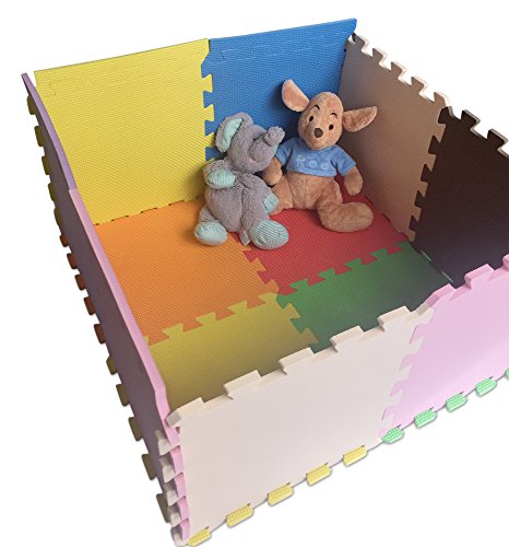 Juego de alfombras de goma EVA suave con bolsa de transporte, de Dryzem. Alfombras encastrables para juego de niños. Juego de alfombras de goma EVA suave con bolsa de transporte, de Dryzem. Alfombras encastrables para juego de niños.