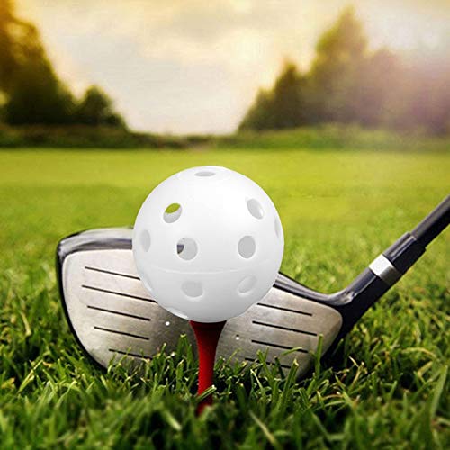 Juego de Bolas plásticas de Entrenamiento de Golf de 50, Bolas de Golf Wiffle Huecas de 5 Pulgadas de Flujo de Aire para Campo de prácticas, práctica de Swing, Uso en el hogar. (Blanco) Juego de Bolas plásticas de Entrenamiento de Golf de 50, Bolas de Golf Wiffle Huecas de 5 Pulgadas de Flujo de Aire para Campo de prácticas, práctica de Swing, Uso en el hogar. (Blanco)