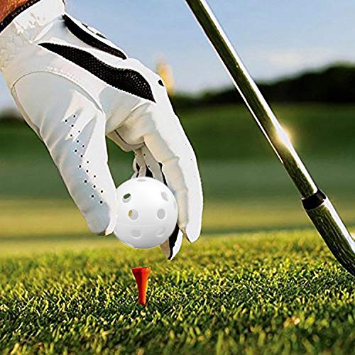 Juego de Bolas plásticas de Entrenamiento de Golf de 50, Bolas de Golf Wiffle Huecas de 5 Pulgadas de Flujo de Aire para Campo de prácticas, práctica de Swing, Uso en el hogar. (Blanco) Juego de Bolas plásticas de Entrenamiento de Golf de 50, Bolas de Golf Wiffle Huecas de 5 Pulgadas de Flujo de Aire para Campo de prácticas, práctica de Swing, Uso en el hogar. (Blanco)
