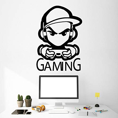 Juego de calcomanía de pared, reproductor de auriculares, Joystick, pegatina de vinilo para pared, zona de juegos, sala de juegos, chico, dormitorio, decoración del hogar, Mural Juego de calcomanía de pared, reproductor de auriculares, Joystick, pegatina de vinilo para pared, zona de juegos, sala de juegos, chico, dormitorio, decoración del hogar, Mural