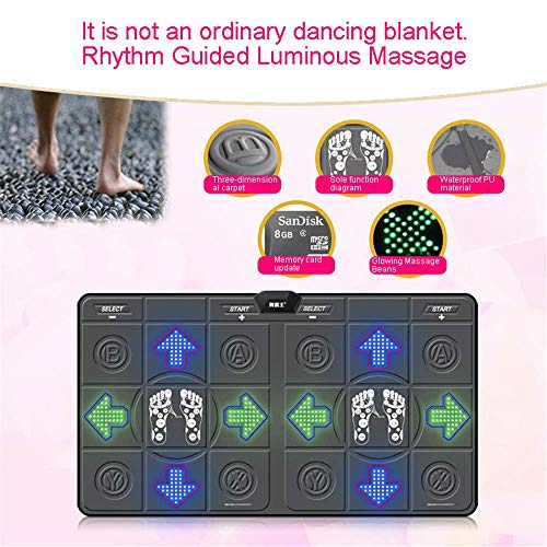 Juego de colchoneta de Masaje de Baile Doble, TV inalámbrica Computadora Somatosensorial de Doble Uso, Yoga Aerobice Somatosensorial Juego Juego clásico, Alfombrilla de Baile Juego de colchoneta de Masaje de Baile Doble, TV inalámbrica Computadora Somatosensorial de Doble Uso, Yoga Aerobice Somatosensorial Juego Juego clásico, Alfombrilla de Baile