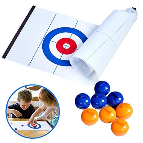 Juego de Curling para la Familia Juegos de Mesa de Equipo portátil, Juego de Mesa de Curling Juego de Mesa Compacto de Curling Mini Juegos de Mesa portátiles