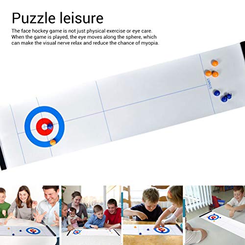 Juego de Curling para la Familia Juegos de Mesa de Equipo portátil, Juego de Mesa de Curling Juego de Mesa Compacto de Curling Mini Juegos de Mesa portátiles