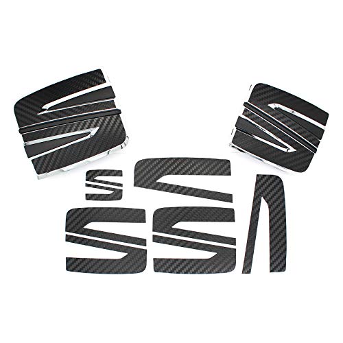 Juego de emblemas Seat SE01 para parte delantera y trasera, de la marca Finest-Folia Juego de emblemas Seat SE01 para parte delantera y trasera, de la marca Finest-Folia