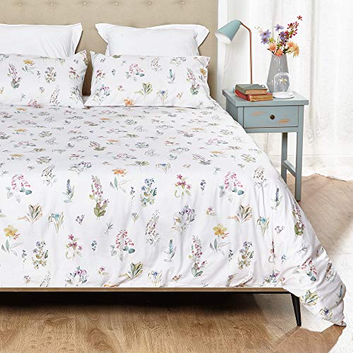 Juego de Funda Nordica para Cama 105 cm (180x220cm) con Almohada (45x110cm) 100% Algodón (Percal 150 Hilos) Kamaida Multicolor