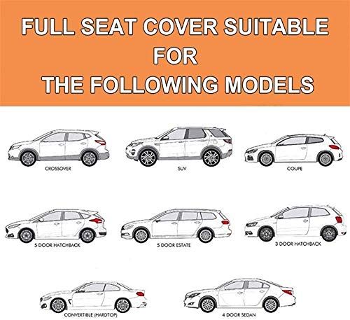 Juego de fundas de asiento de coche para camioneta de 5 plazas SUV de cuero artificial protección de asiento interior del coche 2 colores,Negro Juego de fundas de asiento de coche para camioneta de 5 plazas SUV de cuero artificial protección de asiento interior del coche 2 colores,Negro