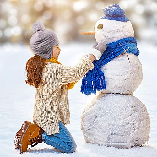Juego de Guantes Manoplas y Gorro de Invierno Gorro de Niño Tejido con Forro Polar con Orejeras y Mitones Gruesos de Punto de Polar Cálido para Niños Bebé (Gris, L) Juego de Guantes Manoplas y Gorro de Invierno Gorro de Niño Tejido con Forro Polar con Orejeras y Mitones Gruesos de Punto de Polar Cálido para Niños Bebé (Gris, L)