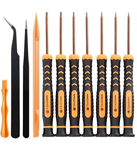 Juego de Herramientas de Destornilladores de Seguridad Torx con T10 T8 T6 T5 T4 T3 T2 - Sestornilladores Torx con Orificio para xbox one controller pc, ps4, ps3 Juego de Herramientas de Destornilladores de Seguridad Torx con T10 T8 T6 T5 T4 T3 T2 - Sestornilladores Torx con Orificio para xbox one controller pc, ps4, ps3