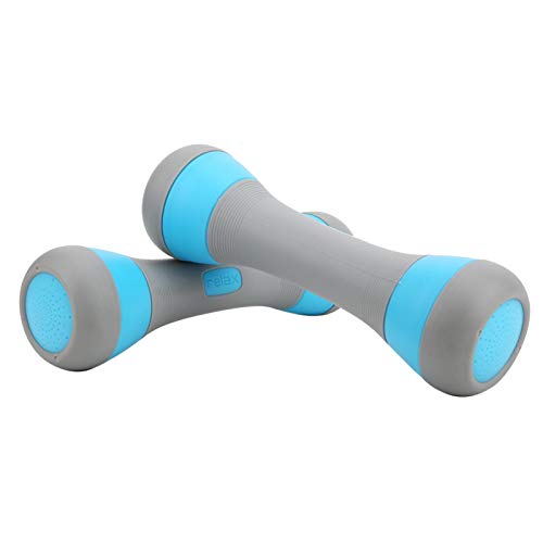 Juego de Mancuernas Ajustables de Fitness para Mujeres, 1kg 1.5kg 2kg Peso Mancuernas de Yoga Portátil para Uso Doméstico, Adecuado para Ejercicio Fitness, Rosa/Azul(Azul)