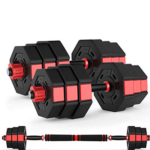 Juego de mancuernas de fitness con mancuernas ajustables, equipo de fitness para el hogar para hombres y mujeres, entrenamiento de entrenamiento con biela utilizada como barra (10 - 40kg) (Size:10 kg) Juego de mancuernas de fitness con mancuernas ajustables, equipo de fitness para el hogar para hombres y mujeres, entrenamiento de entrenamiento con biela utilizada como barra (10 - 40kg) (Size:10 kg)