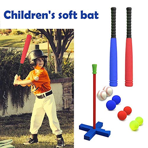 Juego De Pelota En T Para Niños Pequeños, Niños, Juego De Tee De Béisbol Incluye 8 Bolas, Altura Ajustable En T: Se Adapta Con Los Brotes De Crecimiento De Su Hijo, Mejora Las Habilidades De Bateo