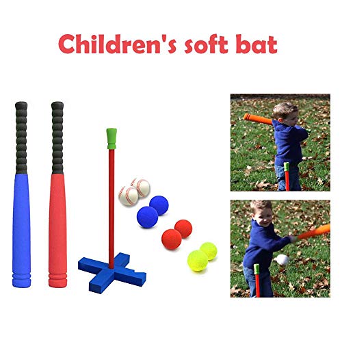 Juego De Pelota En T Para Niños Pequeños, Niños, Juego De Tee De Béisbol Incluye 8 Bolas, Altura Ajustable En T: Se Adapta Con Los Brotes De Crecimiento De Su Hijo, Mejora Las Habilidades De Bateo