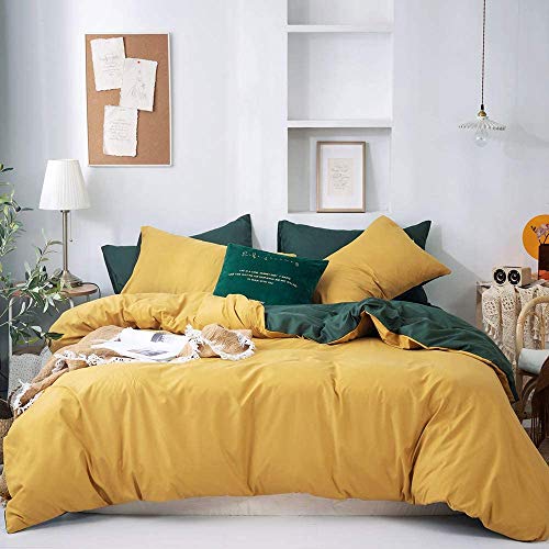 Juego de ropa de cama CoutureBridal de 135 x 200 cm, 4 piezas, reversible, algodón y microfibra, 2 fundas nórdicas con cremallera y 2 fundas de almohada de 80 x 80 cm Juego de ropa de cama CoutureBridal de 135 x 200 cm, 4 piezas, reversible, algodón y microfibra, 2 fundas nórdicas con cremallera y 2 fundas de almohada de 80 x 80 cm