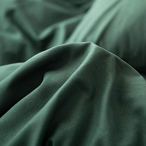 Juego de ropa de cama CoutureBridal de 135 x 200 cm, 4 piezas, reversible, algodón y microfibra, 2 fundas nórdicas con cremallera y 2 fundas de almohada de 80 x 80 cm
