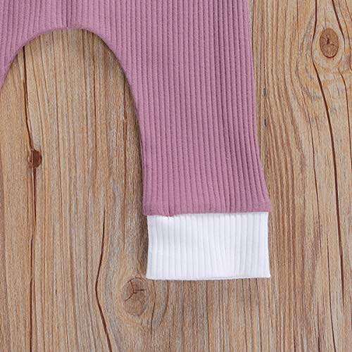 Juego de ropa para bebé recién nacido, 2 piezas, con volantes de manga larga, pantalones para mameluco Juego de ropa para bebé recién nacido, 2 piezas, con volantes de manga larga, pantalones para mameluco