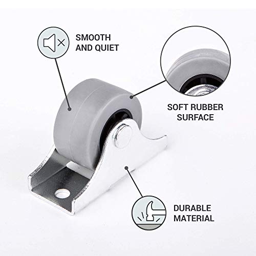 Juego de ruedas giratorias, rueda compuesta por dos partes, ruedas de goma y plástico, con placa metálica, ruedas para mobiliario, electrodomésticos y pequeños equipos, ruedas pequeñas de 25 mm Juego de ruedas giratorias, rueda compuesta por dos partes, ruedas de goma y plástico, con placa metálica, ruedas para mobiliario, electrodomésticos y pequeños equipos, ruedas pequeñas de 25 mm